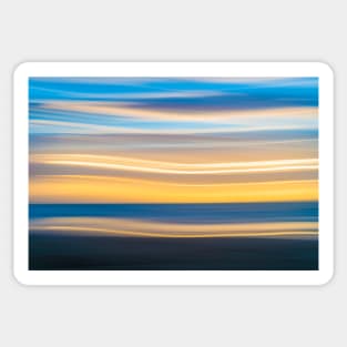 Coastal abstract wavy pattern over horizon Sticker